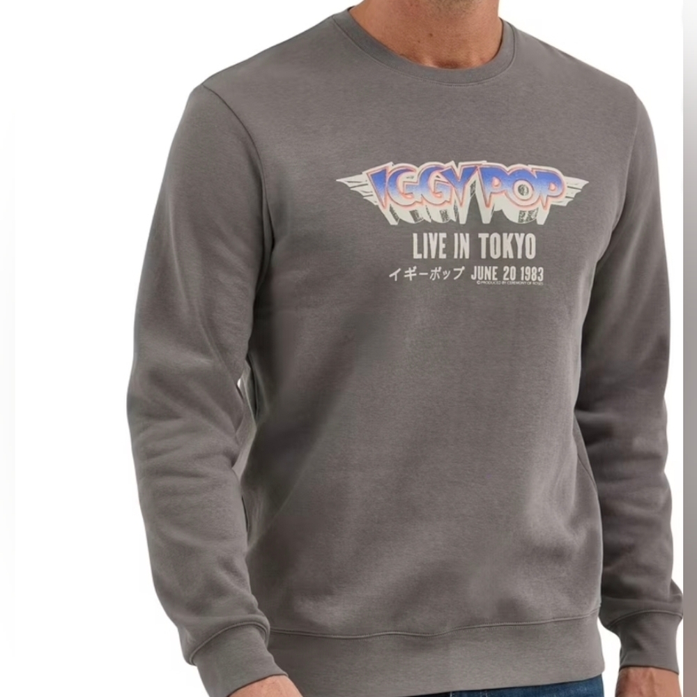 Iggy Pop Gray Sweatshirt Mens XL